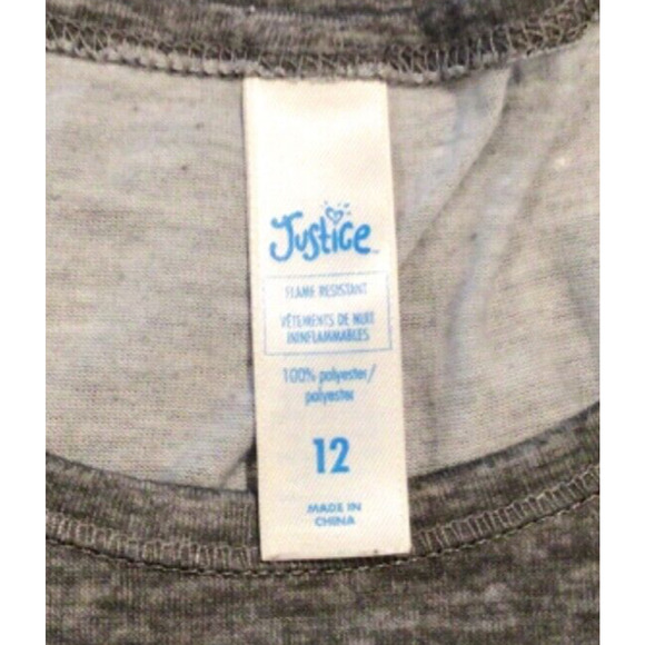 Justice Girls Gray Unicorn Tank Top "Keep Chasing Your Dreams" Size 12 Tee - Picture 4 of 5